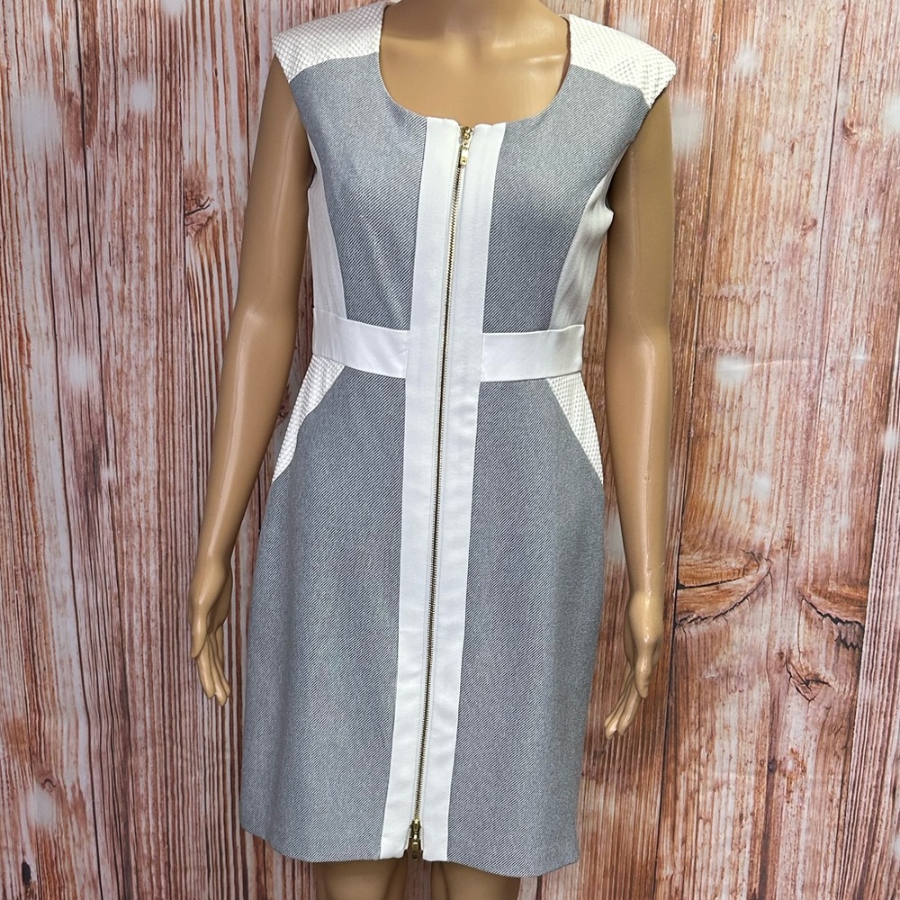Sandra Darren Zip Front Sheath Dress‎